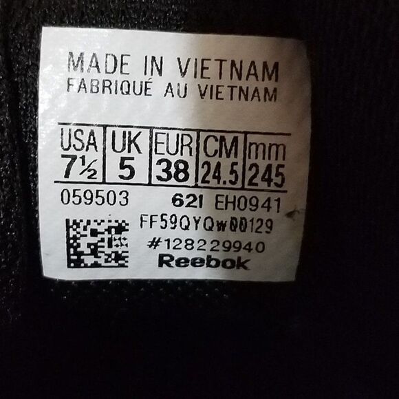 Reebok DMX MAX Black Leather Walking Shoes Size 7.5 - Picture 6 of 7